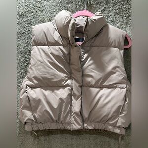 Love Tree Beige Puffer Vest